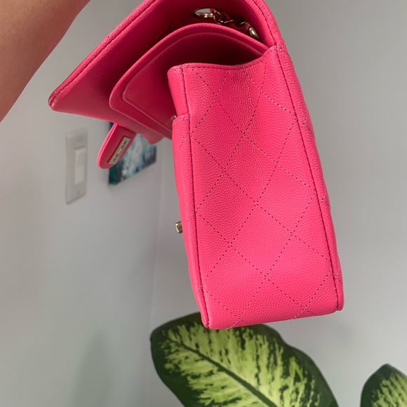 CHANEL Medium Classic Double Flap Bag Pink  NK289 Caviar LGHW 22K New /r… - Picture 7 of 15